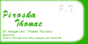 piroska thomae business card